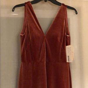 Jenny Yoo Logan Velvet Dress (color: English Rose)